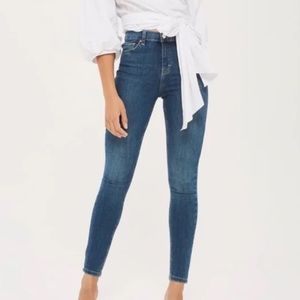 Top Shop Moto High Rise Jamie Indigo Jeans